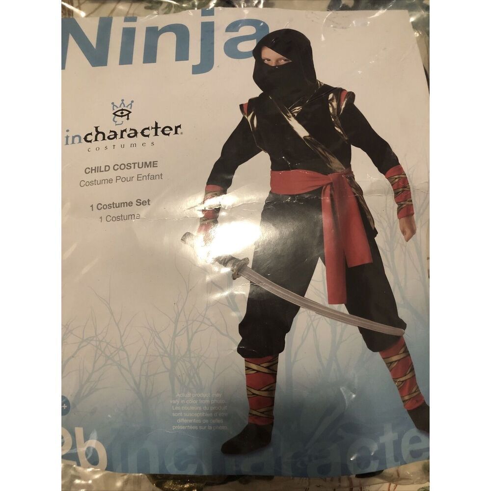 InCharacter Ninja Warrior Fighter Combat Childrens Boys size 6 Halloween Costume